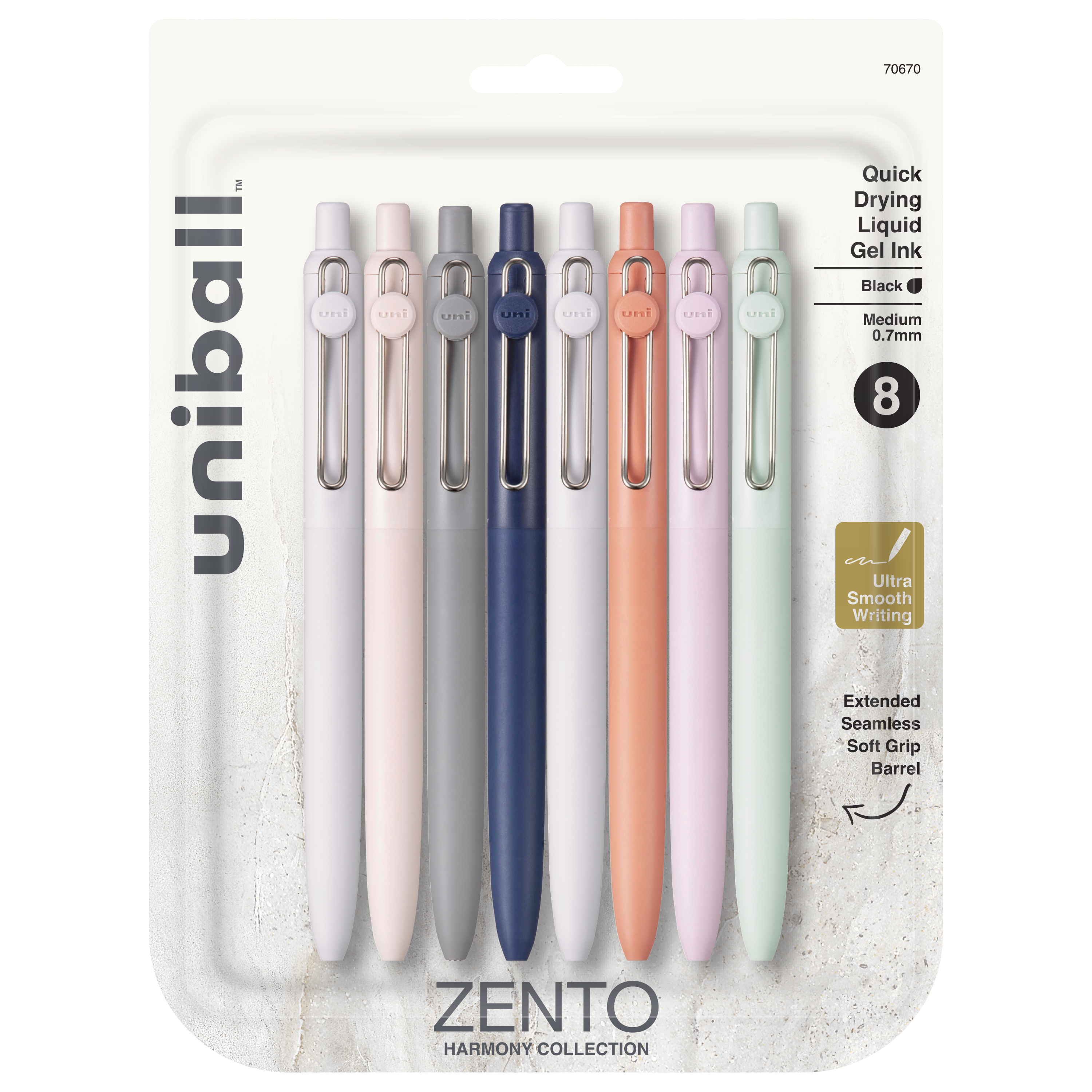 uniball™ Zento, 0.7 mm, Liquid Gel Ink Retractable Pens