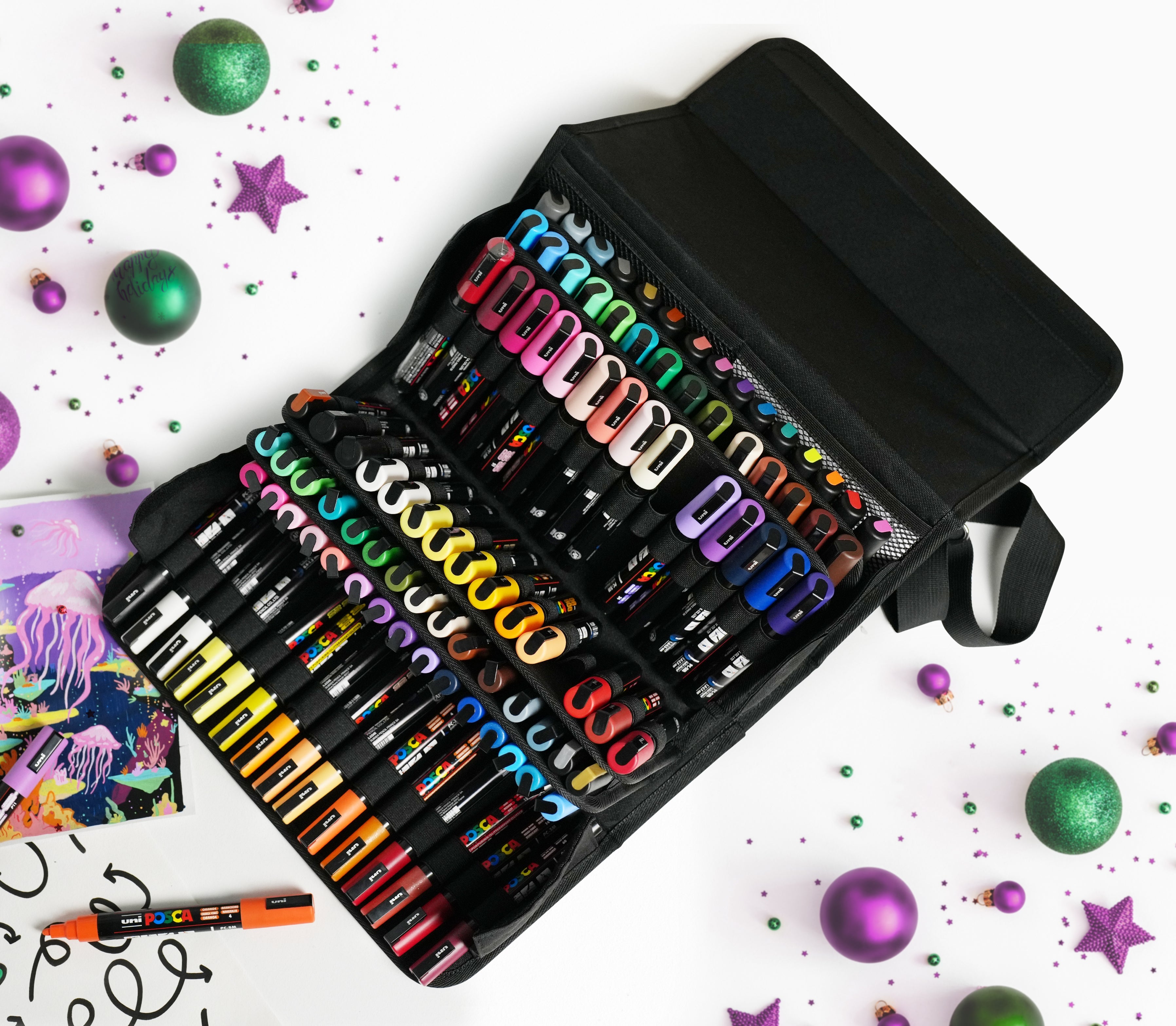 uni® POSCA® Exclusive Special Edition Set, 105 Count Kit including 3M & 5M Colors