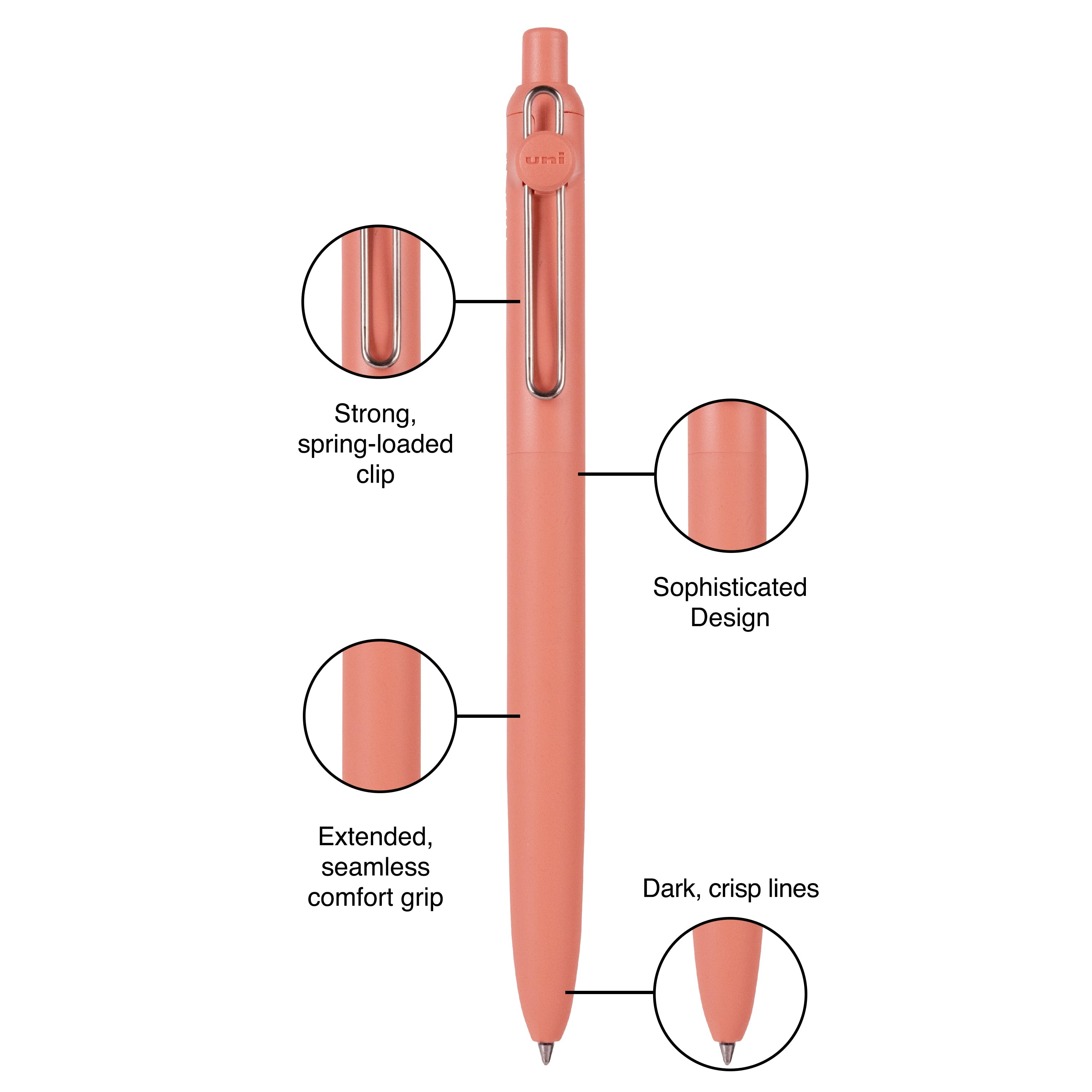 uniball™ Zento, 0.7 mm, Liquid Gel Ink Retractable Pens