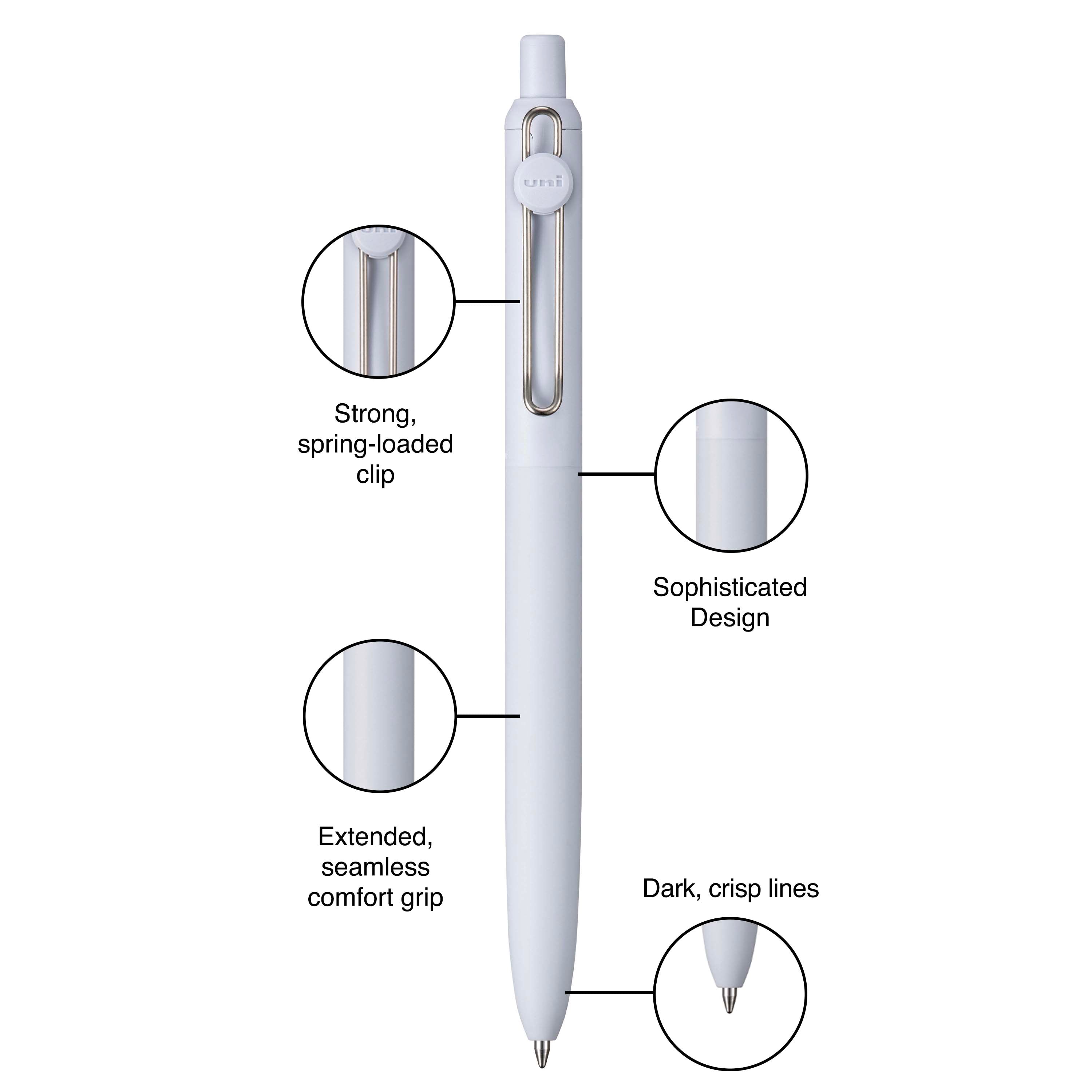 uniball™ Zento, 0.7 mm, Liquid Gel Ink Retractable Pens