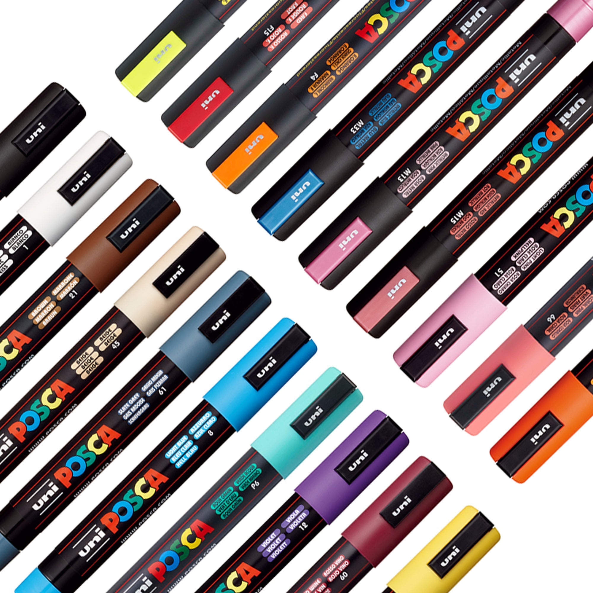 uni® POSCA® PC-5M, Warm Tones Water-Based Paint Markers (8 Pack)