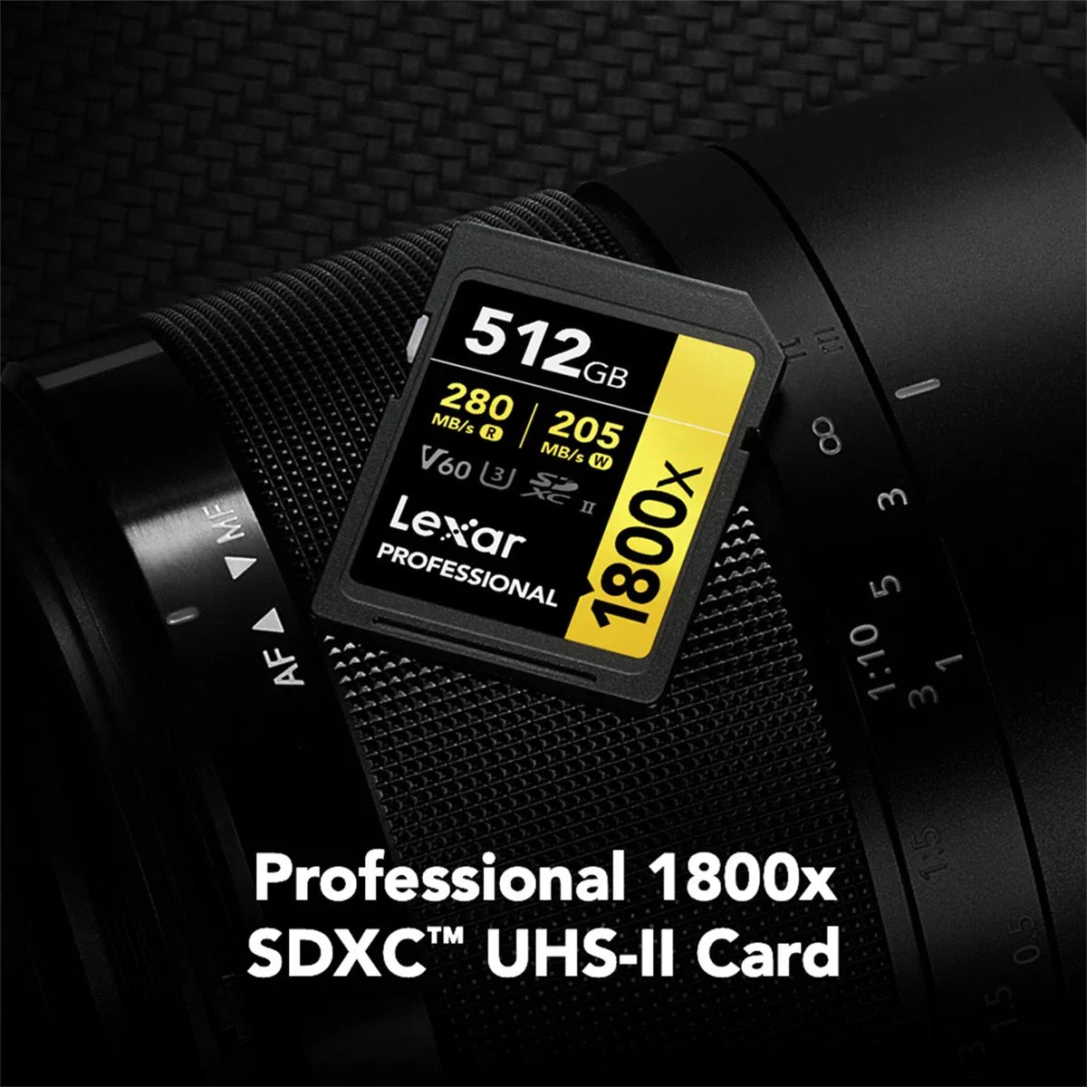 Lexar GOLD Series Professional 1800x 512GB UHS-II SDXC Memory Card