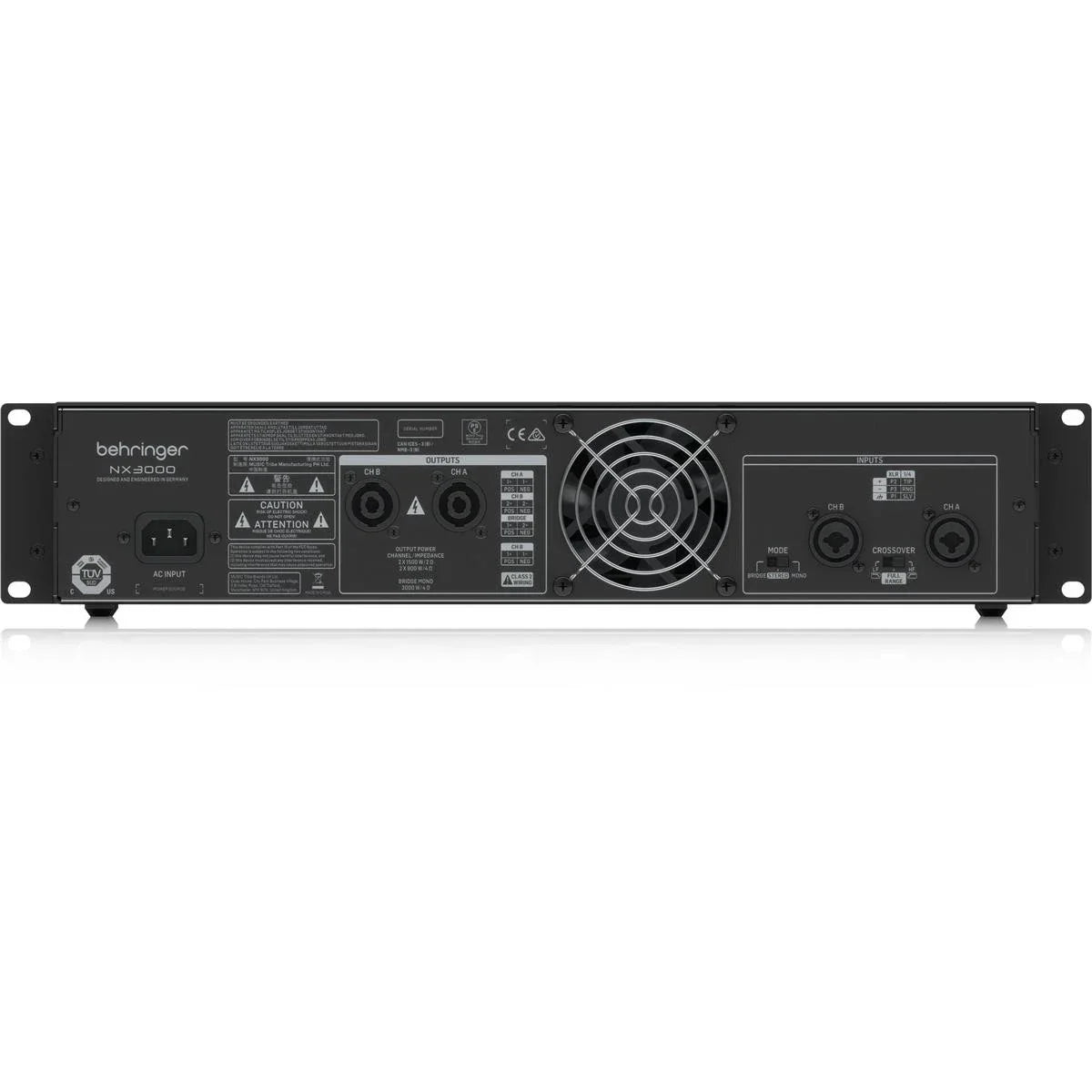 Behringer NX3000 3000W Ultra-Lightweight Class-D Power Amplifier with SmartSense