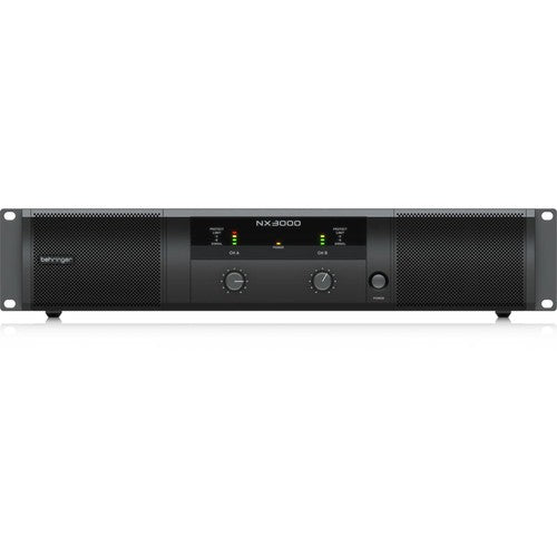 Behringer NX3000 3000W Ultra-Lightweight Class-D Power Amplifier, Bundle with 2x