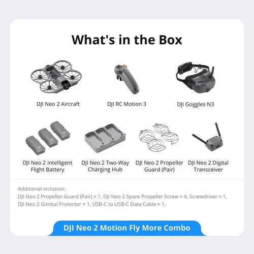 DJI Neo 2 4K Drone Fly More Combo with RC Motion 3 Remote Controller