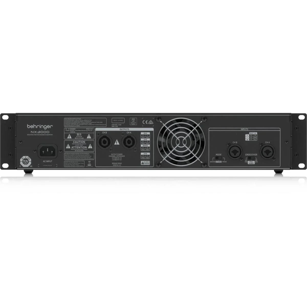 Behringer NX3000 3000W Ultra-Lightweight Class-D Power Amplifier with SmartSense