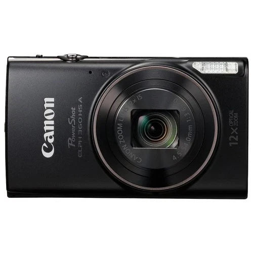 Canon PowerShot ELPH 360 HS Digital Camera Bundle with 64GB microSD Card, SD Ada