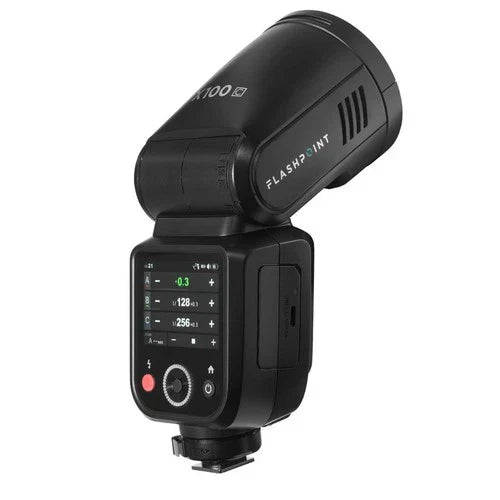Flashpoint X100 TTL R2 On Camera Li-on Round Head Flash For Canon, Godox V100 C