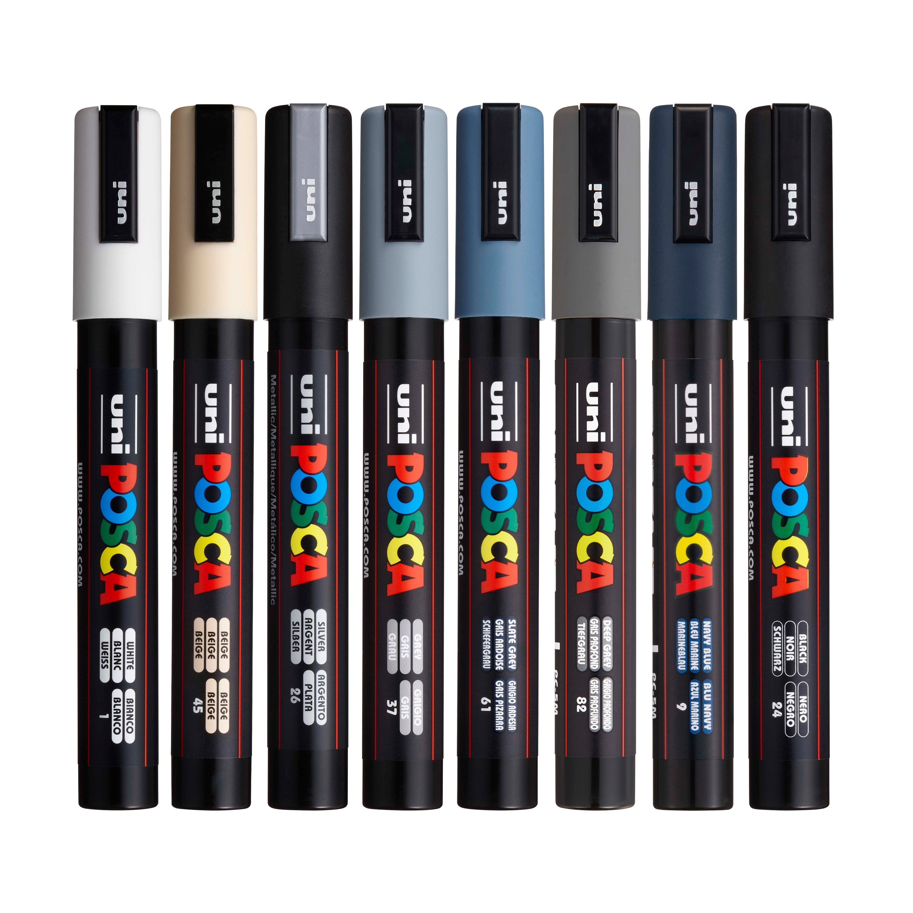 uni® POSCA® PC-5M, Monotone Water-Based Paint Markers (8 Pack)