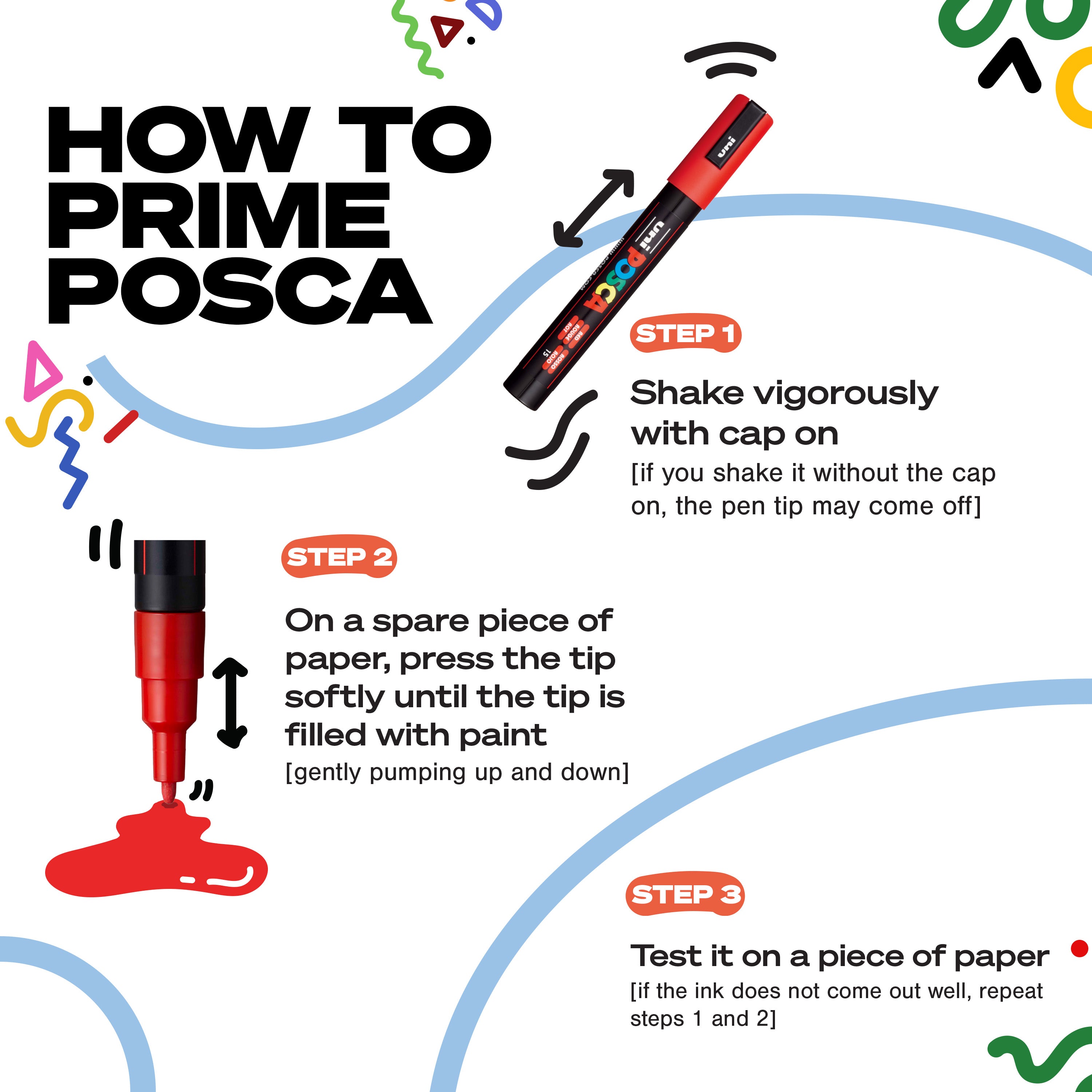 uni® POSCA® PC-5M, Warm Tones Water-Based Paint Markers (8 Pack)