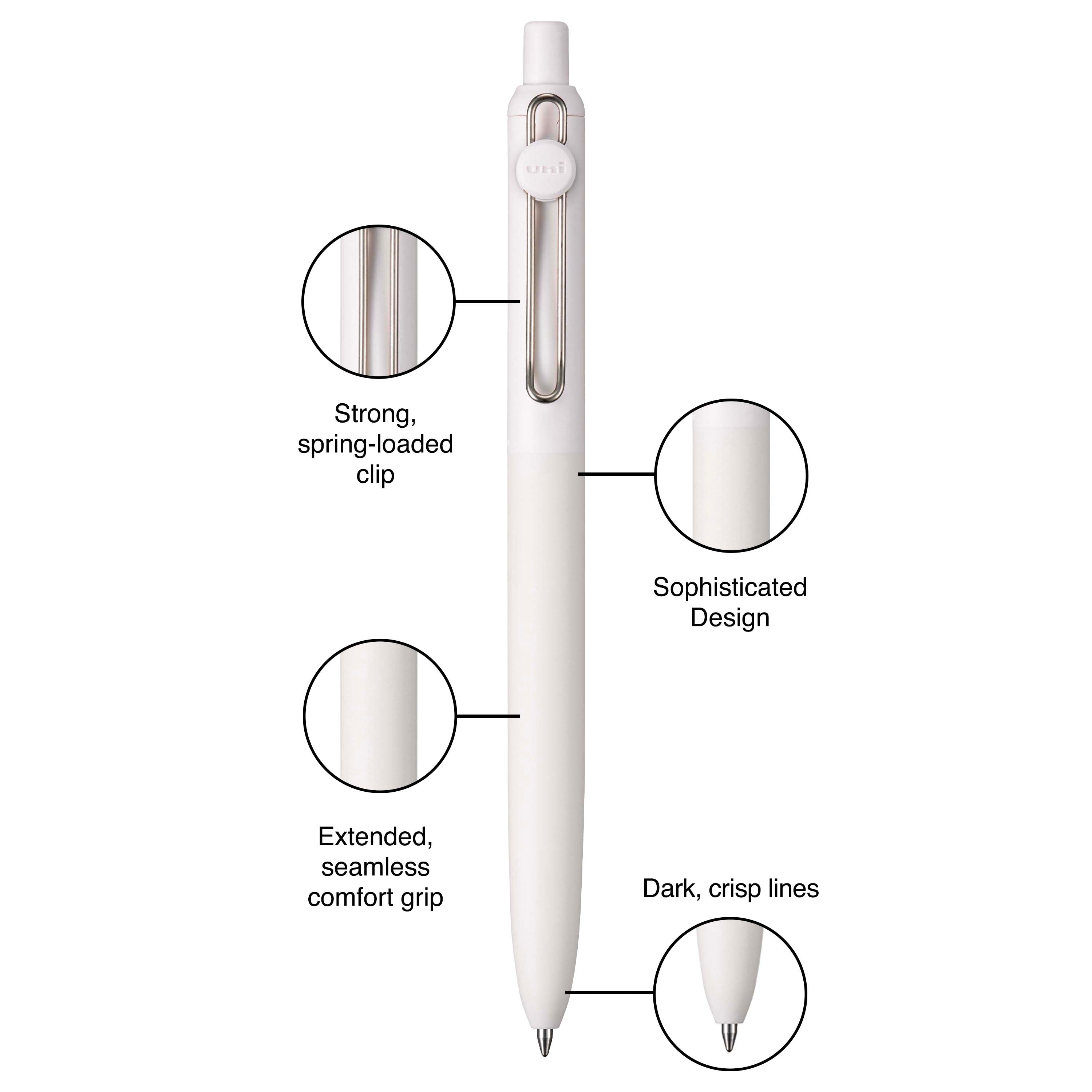 uniball™ Zento, 0.7 mm, Liquid Gel Ink Retractable Pens