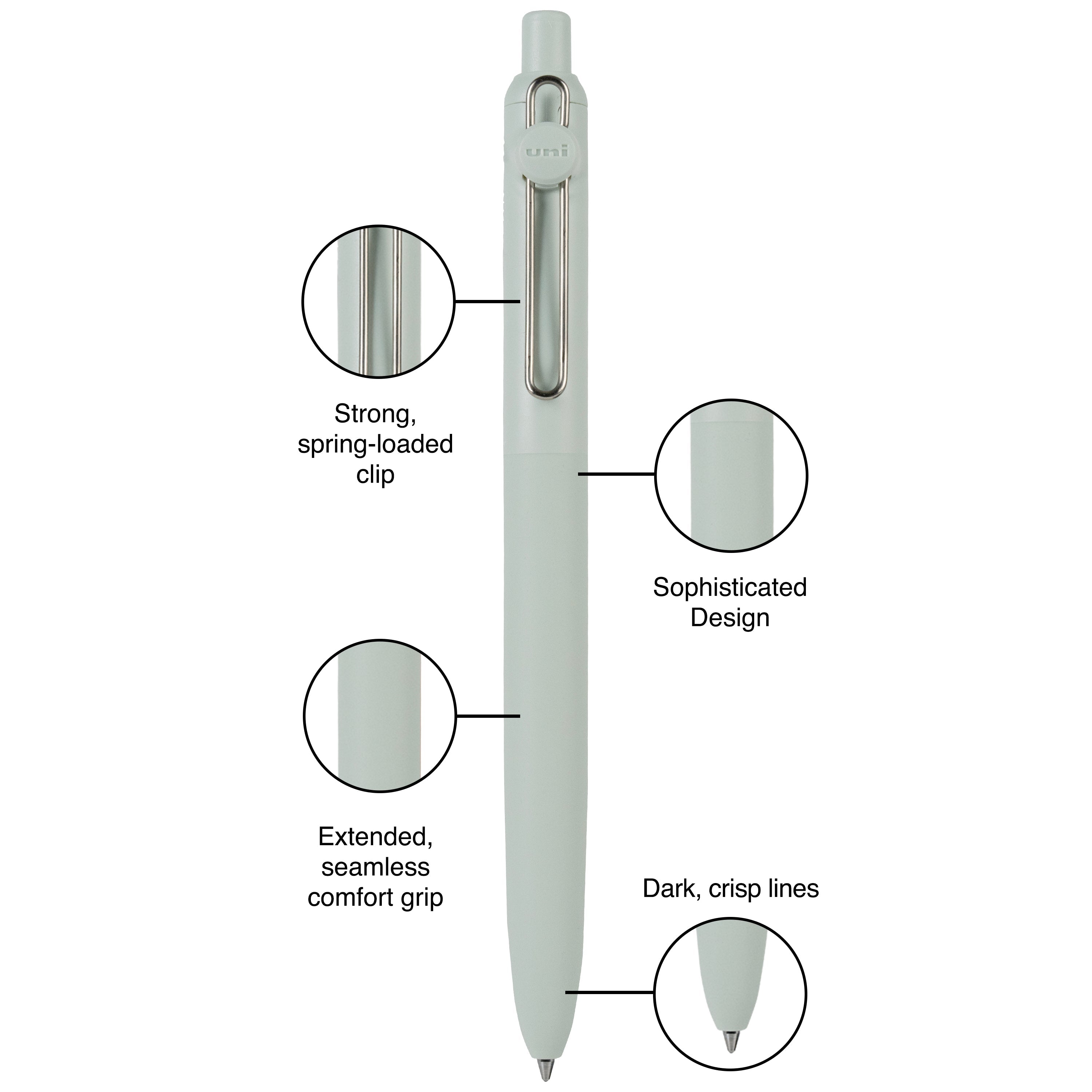 uniball™ Zento, 0.7 mm, Liquid Gel Ink Retractable Pens